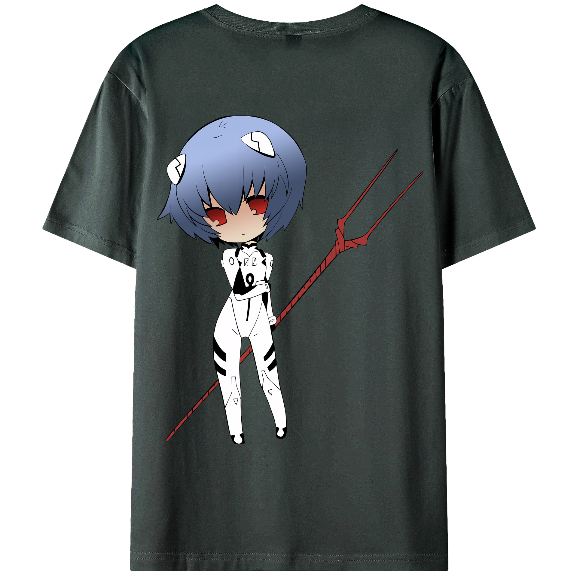 （画像用） EVA 新世紀エヴァンゲリオン 綿100％ メンズ半袖Tシャツ（バックプリント） 通気性